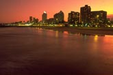 Sunset over the Durban Skyline in Kwazulu Natal region, South Africa